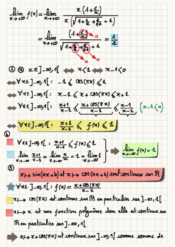 Support de révision en mathématiques pour 1er trimester Bac Math