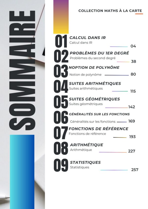 Support de Révision Analyse 2ème Année secondaire section Sciences / Technologie de l'informatique