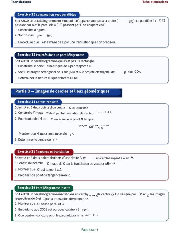 Support de Révision Géometrie 2ème Année secondaire section Sciences / Technologie de l'informatique