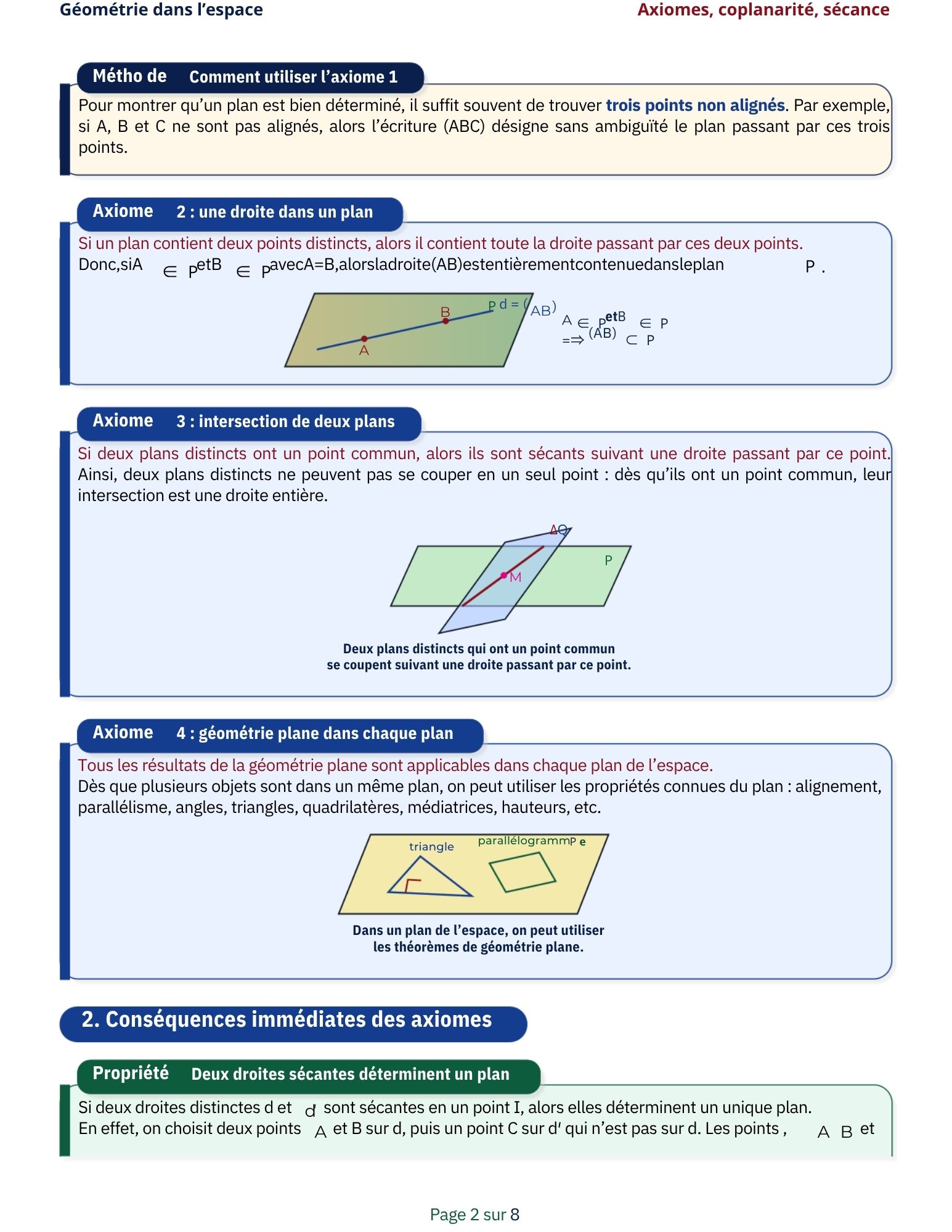 Support de Révision Géometrie 2ème Année secondaire section Sciences / Technologie de l'informatique – Image 8